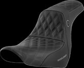 Saddlemen SDC Pro Series Performance Gripper Seat, Dark Grey Stitch - 18+ Softail Seat Saddlemen