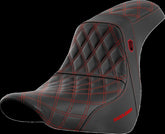 Saddlemen SDC Pro Series Performance Gripper Seat, Red Stitch - 18+ Softail Seat Saddlemen