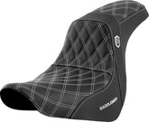 SDC Pro Series Performance Gripper Seat, White Stitch - 18+ Softail Seat Saddlemen Default Title