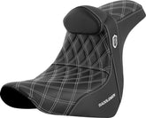 SDC Pro Series Performance Gripper Seat w/Lumbar Rest, White Stitch - 18+ Softail Seat Saddlemen Default Title