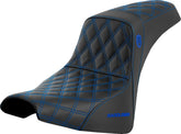 SDC Pro Series Performance Gripper Seat, Blue Stitch - 18+ Softail Seat Saddlemen Default Title