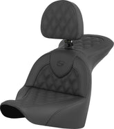 Saddlemen Roadsofa LS With Driver's Backrest Seat - 18+ Softail (Fat Boy FLFB/FLFBS, 2023-25 Breakout) Seat Saddlemen