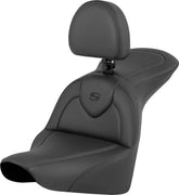 Saddlemen Roadsofa With Driver's Backrest Seat - 18+ Softail (Fat Boy FLFB/FLFBS, 2023-25 Breakout) Seat Saddlemen