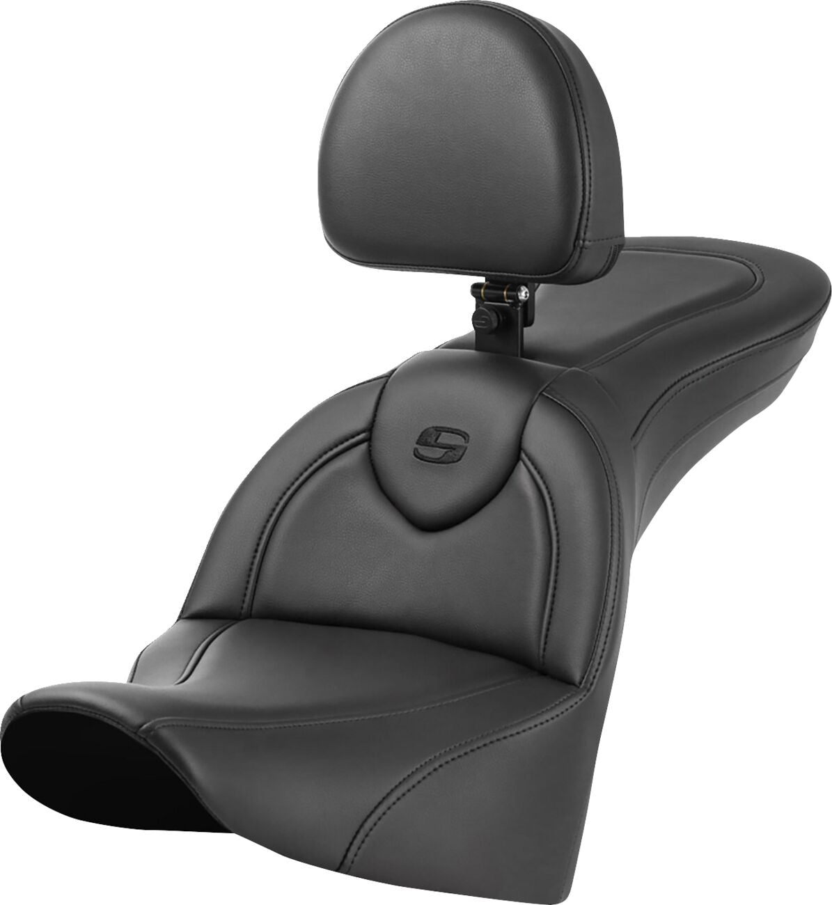 Saddlemen Roadsofa With Driver's Backrest Seat - 18+ Softail (FLDE Softail Deluxe, FLHC/S Softail Heritage & Heritage Classic, FLSL Softail Slim) Seat Saddlemen