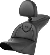Saddlemen Roadsofa With Driver's Backrest Seat - 18+ Softail (FLDE Softail Deluxe, FLHC/S Softail Heritage & Heritage Classic, FLSL Softail Slim) Seat Saddlemen