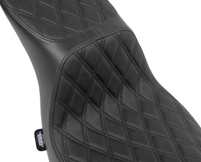 Drag Specialties Seats Predator 2 Up Seat Double Diamond Black Stitching Fl/Fx Seat Drag Specialties