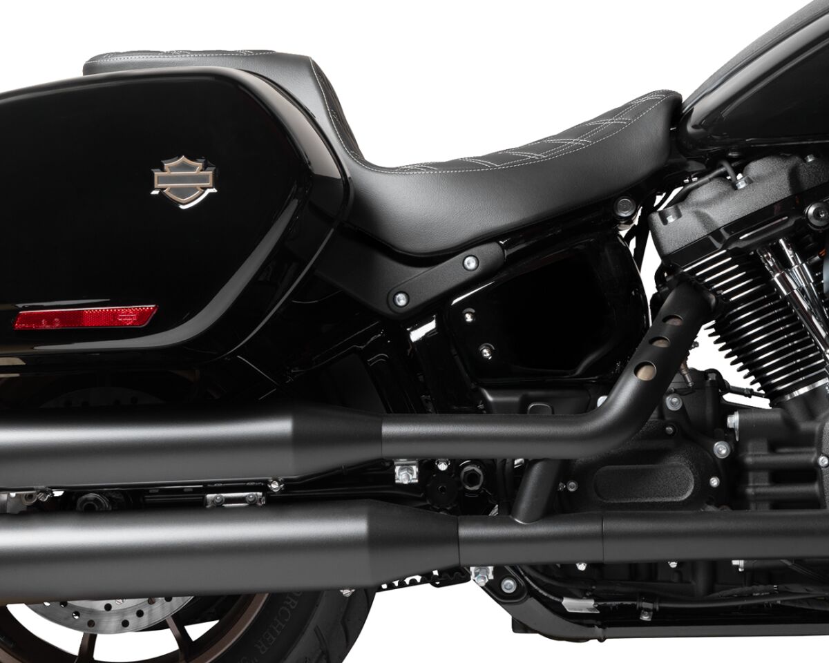 Drag Specialties Seats Predator 2 Up Seat Double Diamond Silver Stitching Fl/Fx Seat Drag Specialties Seats