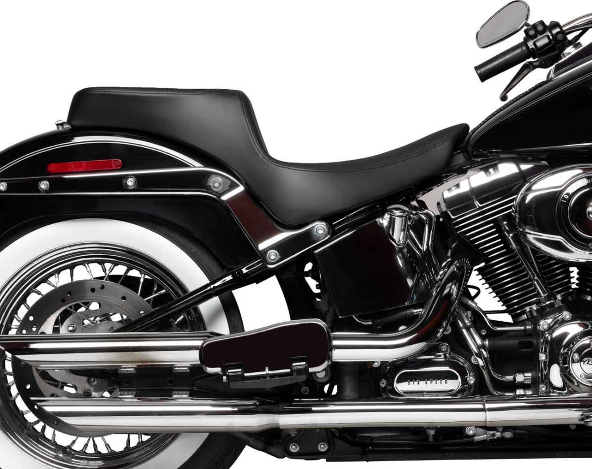 Drag Specialties Seats Seat Performance Predator Iii 2 Up Smooth Vinyl Softail Seat Drag Specialties Seats