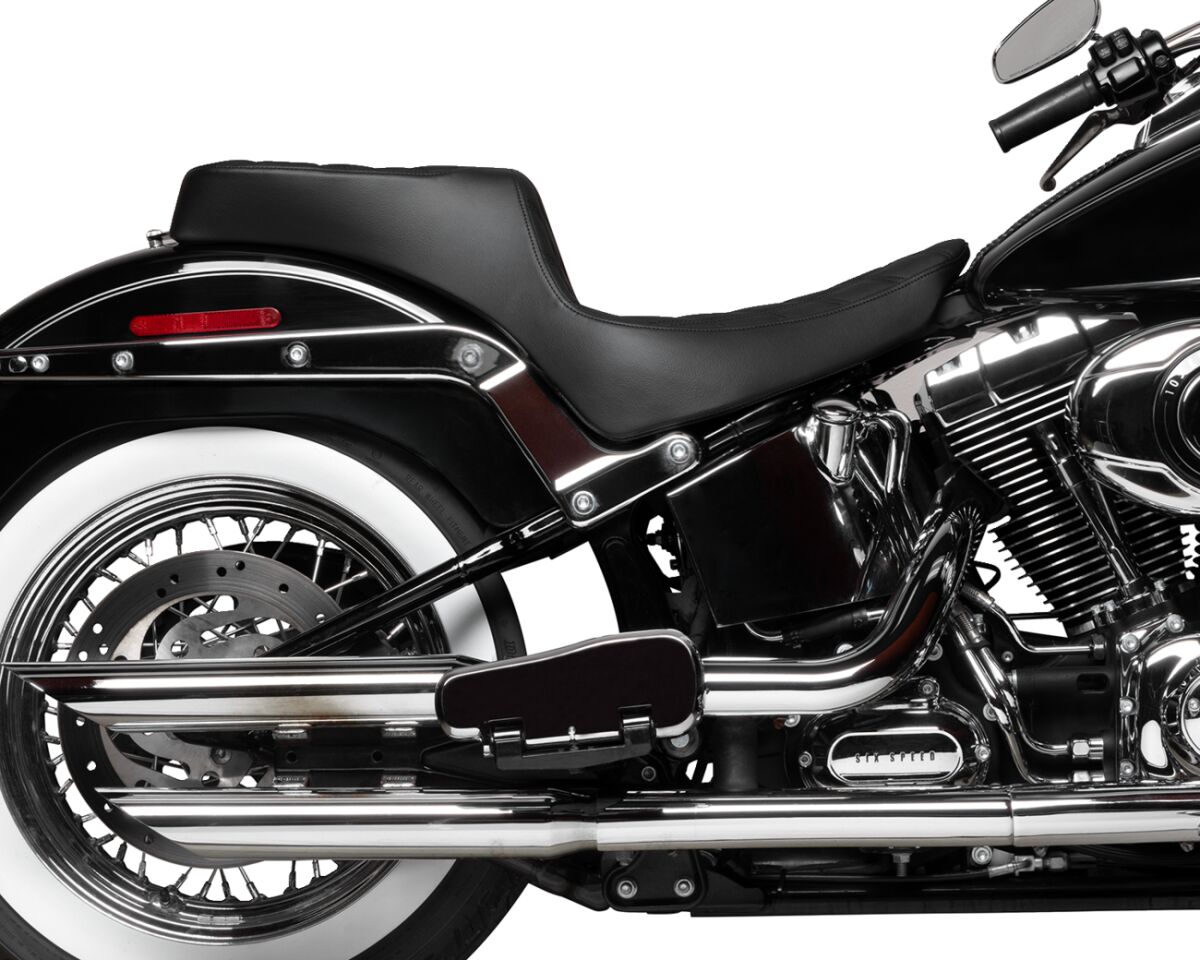 Drag Specialties Seats Seat Performance Predator Iii 2 Up Black Dd Vinyl Softail Seat Drag Specialties Seats
