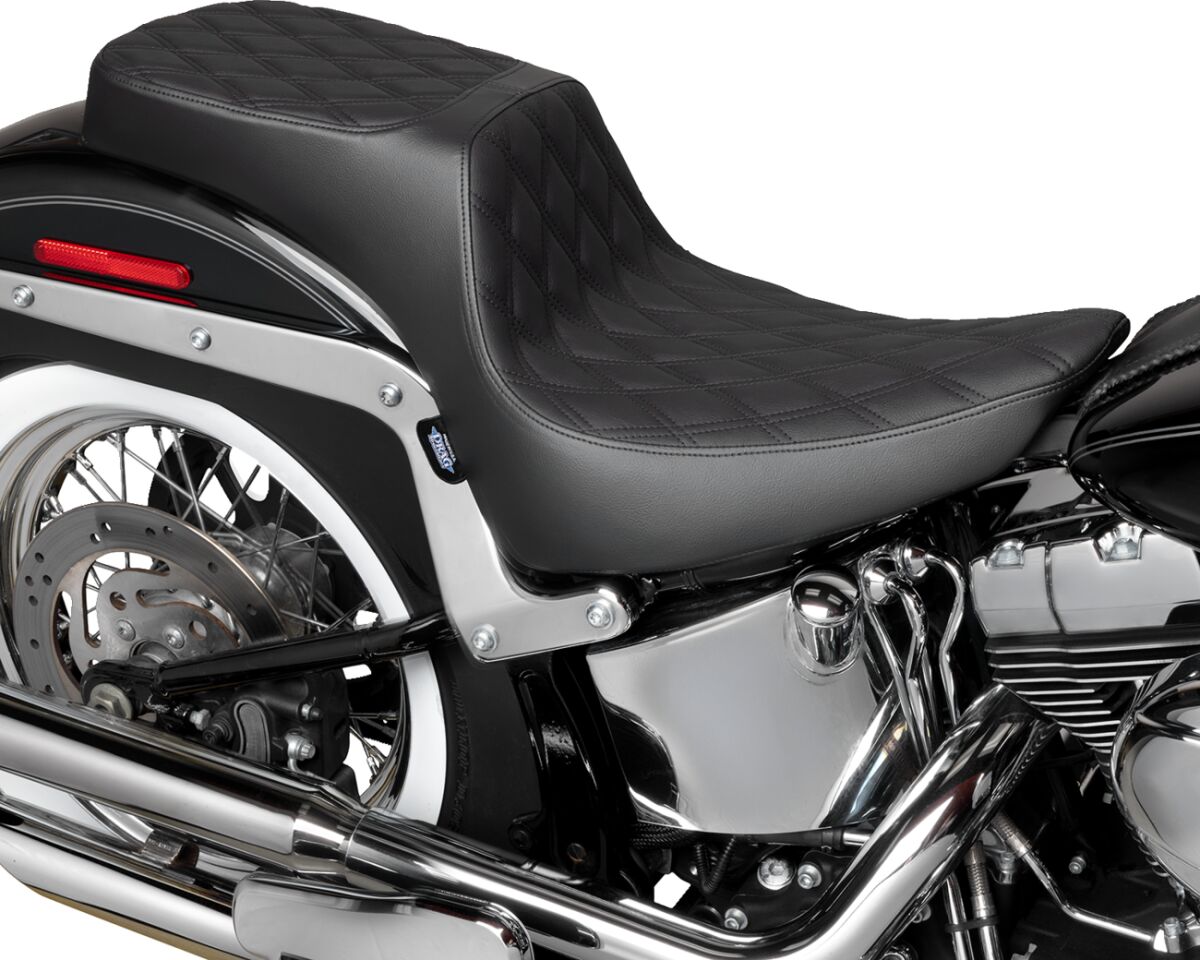 Drag Specialties Seats Seat Performance Predator Iii 2 Up Black Dd Vinyl Softail Seat Drag Specialties Seats