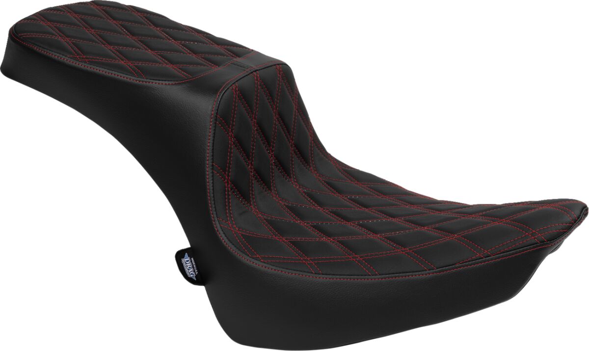 Drag Specialties Seats Predator Iii 2 Up Seat Double Diamond Red Thread Fl Seat Drag Specialties