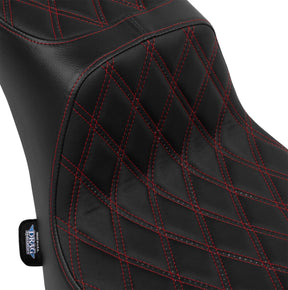 Drag Specialties Seats Predator Iii 2 Up Seat Double Diamond Red Thread Fl Seat Drag Specialties