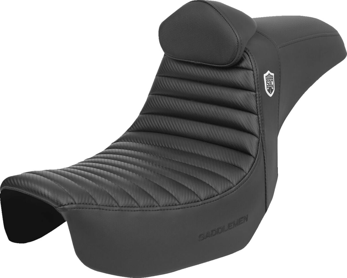 Saddlemen SDC Pro Series Performance Gripper TR Seat w/Lumbar Rest - 06-17 Dyna Seat Saddlemen