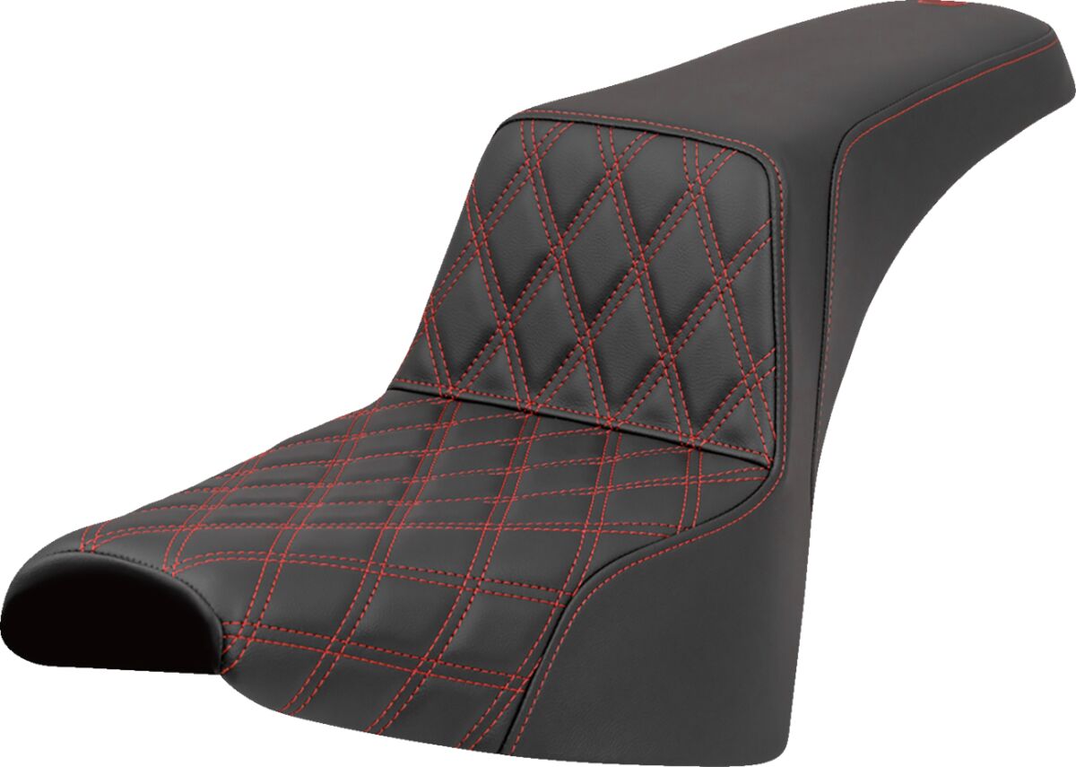 Saddlemen Seat Step Up Ls Red Stitch SEATS-FOR HARLEY SOFTTAIL Saddlemen
