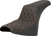 Step Up LS Seat, Orange Stitch - 18+ Softail (FXBB/FXST) Seat Saddlemen Default Title