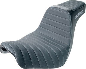 Slyfox Seat Highnoon 2 Up Blk Vinyl W/ SEATS-FOR HARLEY SOFTTAIL Slyfox