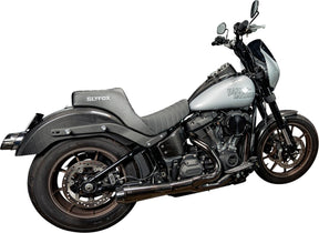 Slyfox Seat Highnoon 2 Up Blk Vinyl W/ SEATS-FOR HARLEY SOFTTAIL Slyfox