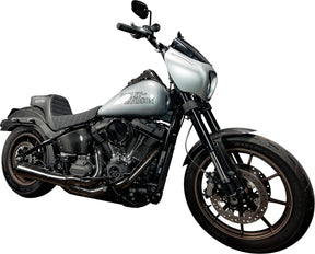 Slyfox Seat Highnoon 2 Up Blk Vinyl W/ SEATS-FOR HARLEY SOFTTAIL Slyfox
