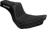 Slyfox Seat Highnoon Silver Logo Slip SEATS-FOR HARLEY SOFTTAIL Slyfox