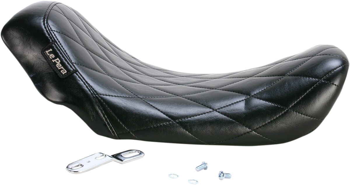Seat Bare Bones Solo Diamond Stitch Black Le Pera