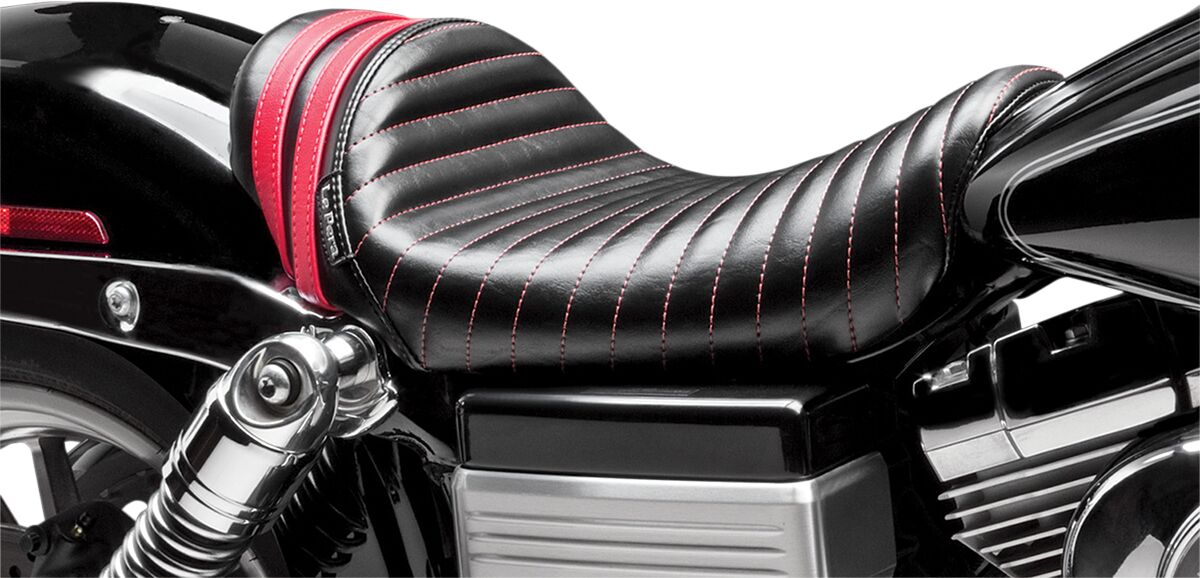 Le Pera Stubs Spoiler Red Stripes Solo Seat - 06-17 Dyna Seat Le Pera
