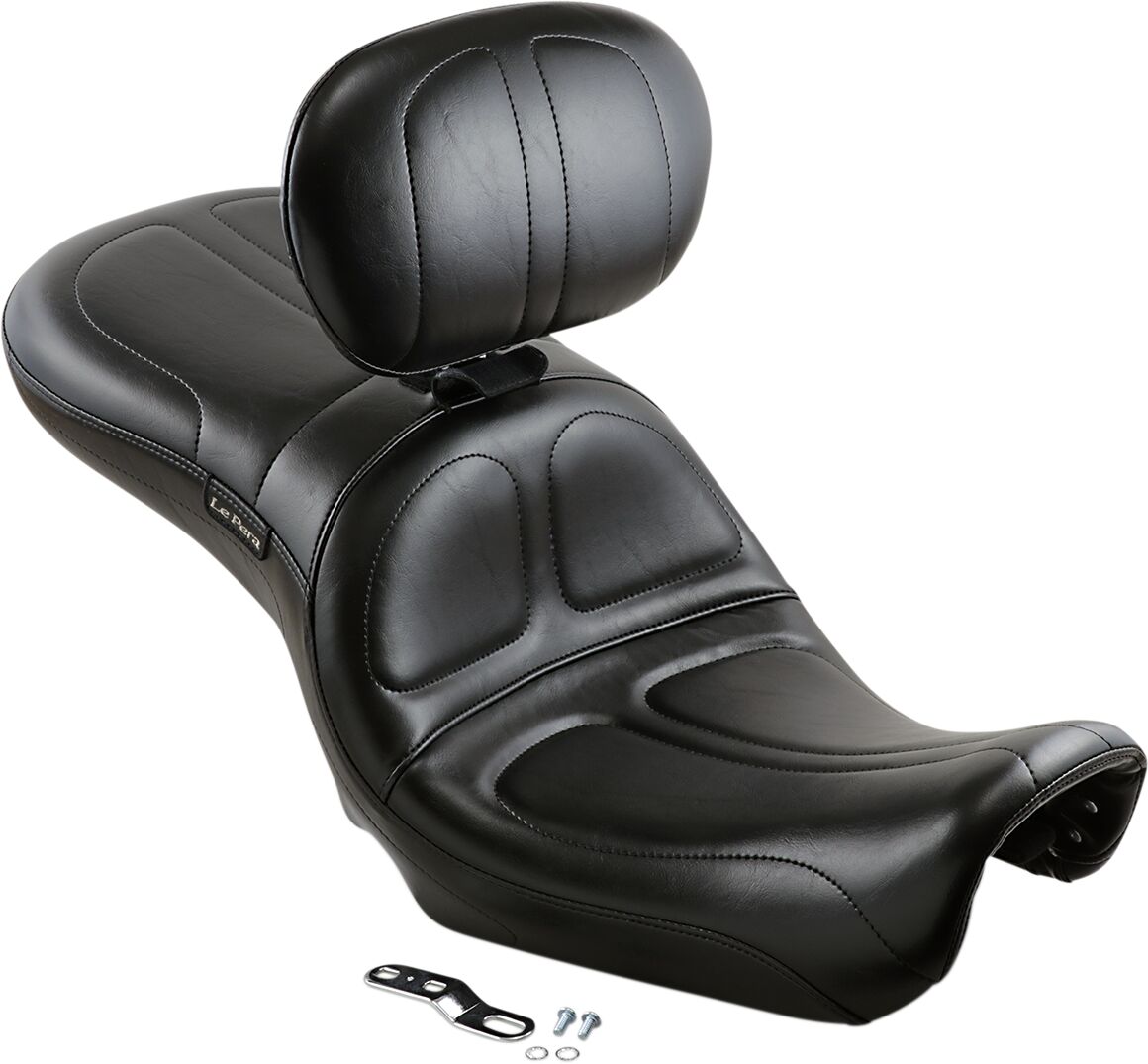 Le Pera Seat Maverick W/Back Rest SEATS-FOR HARLEY DYNAGLIDE Le Pera