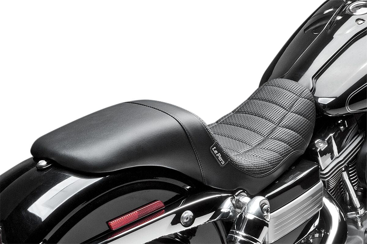 Le Pera Daytona Sport Flat Track Stitch Seat - 06-17 Dyna Seat Le Pera