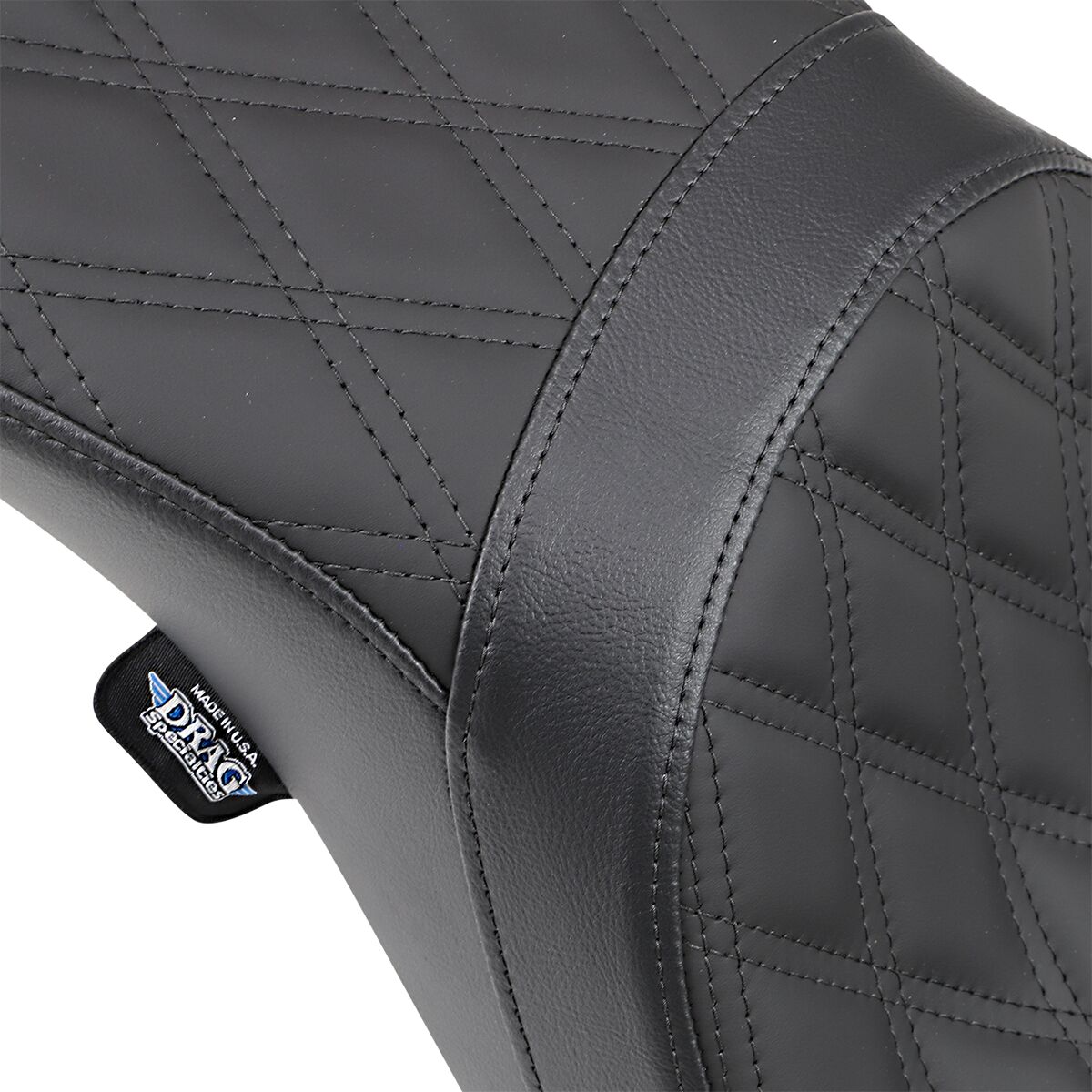 Drag Specialties Seats Seat Predator 2 Up Double Diamond Stitched Seat Drag Specialties Seats
