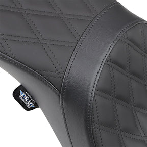 Drag Specialties Seats Seat Predator 2 Up Double Diamond Stitched Seat Drag Specialties Seats