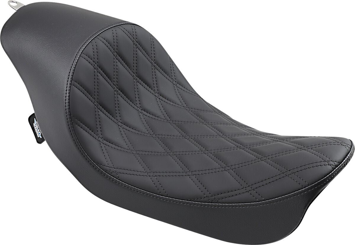 Drag Specialties Seats Seat 3/4 Solo Diamond Style Black Seat Drag Specialties