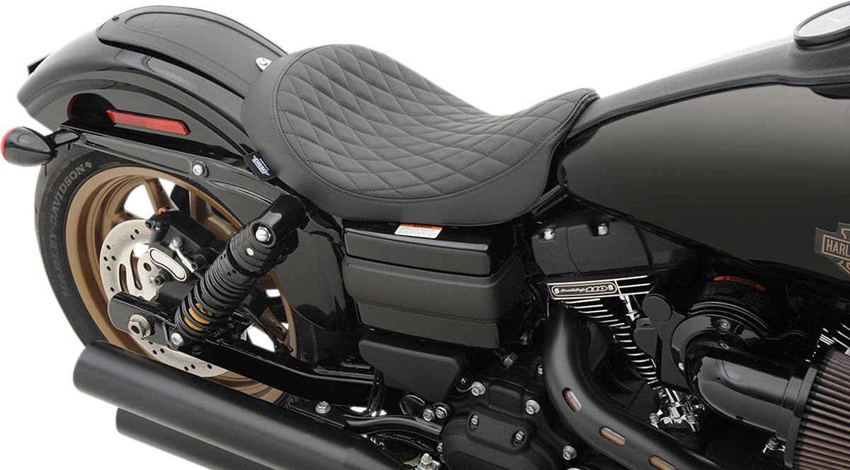Drag Specialties Seats Seat Low Solo Diamond Style Black Seat Drag Specialties Seats