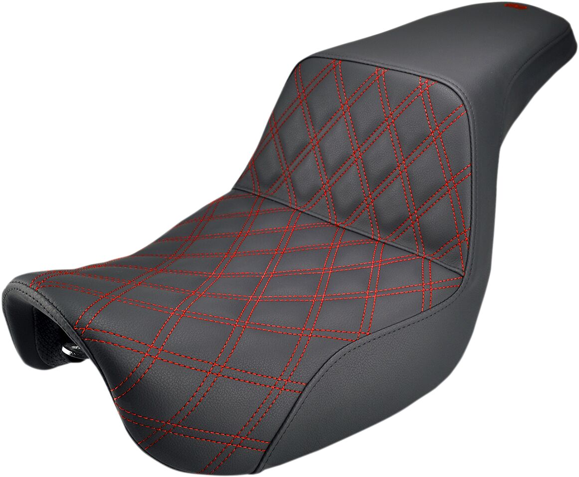 Step Up LS Seat, Red Stitch - 06-17 Dyna Seat Saddlemen Default Title
