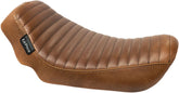 Streaker Pleated Seating Solo Seat, Brown - 06-17 Dyna Seat Le Pera Default Title