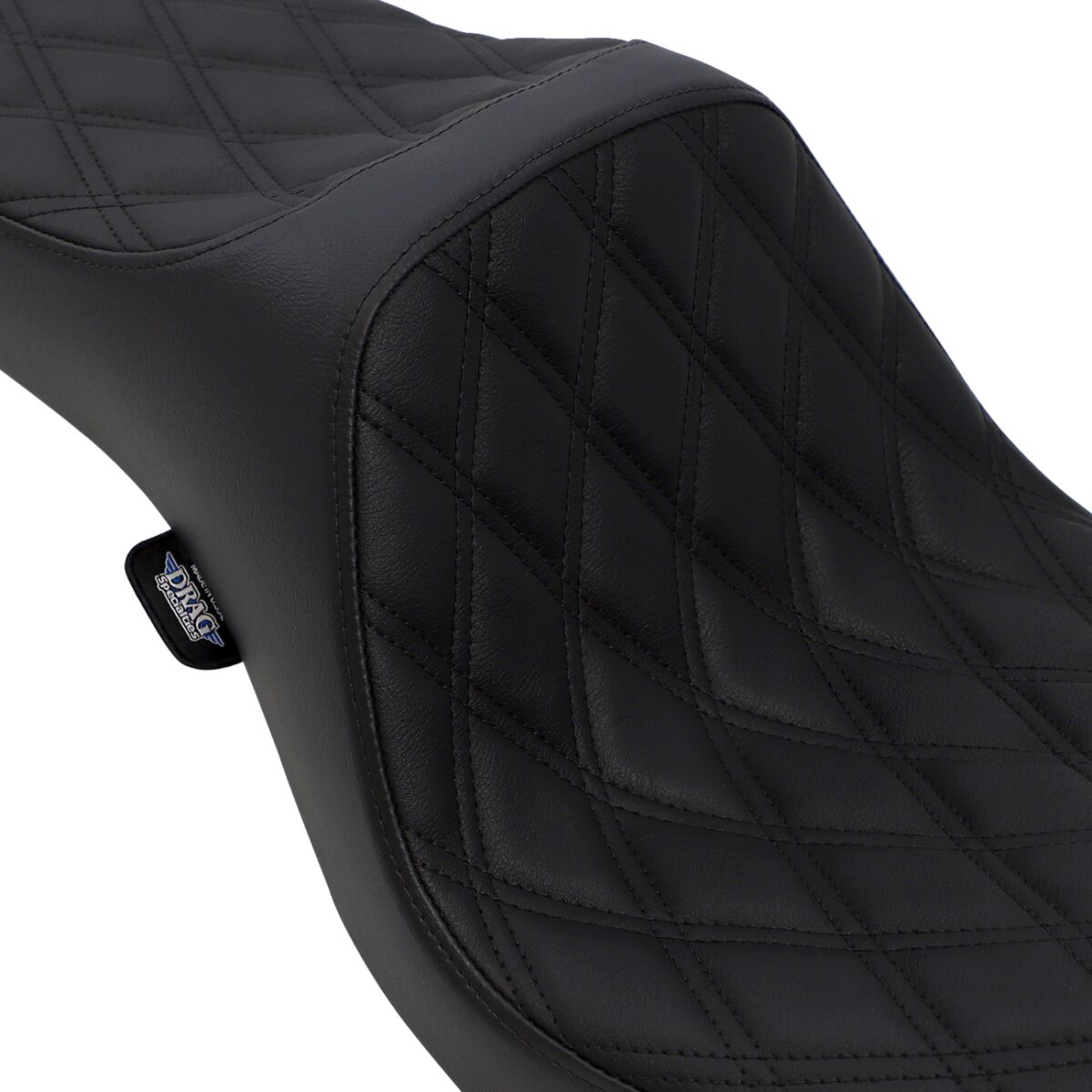 Drag Specialties Seats Seat Predator Iii Double Diamond Black/Black Seat Drag Specialties