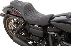 Drag Specialties Seats Seat Predator Iii Double Diamond Black/Black Seat Drag Specialties