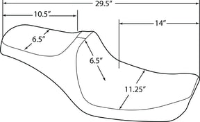 Drag Specialties Seats Seat Pred Iii Smooth Fxd SEATS-FOR HARLEY DYNAGLIDE Drag Specialties