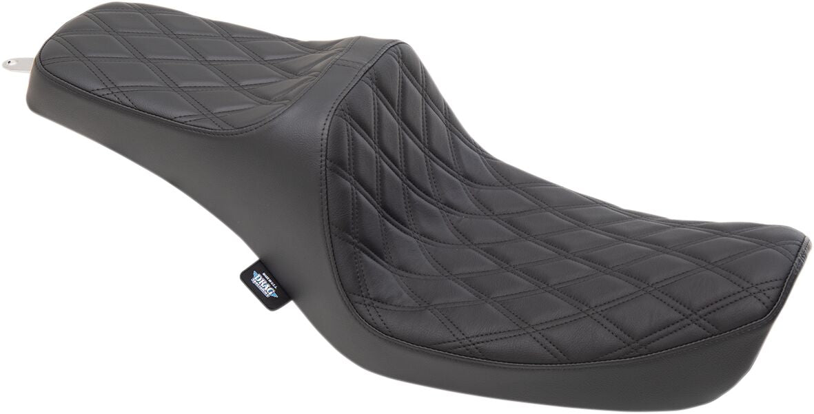 Drag Specialties Seats Seat Pred Iii Dbldia Blk SEATS-FOR HARLEY DYNAGLIDE Drag Specialties
