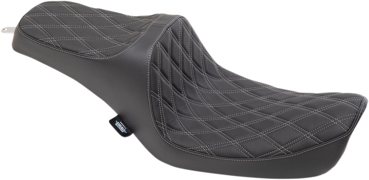 Drag Specialties Seats Seat Pred Iii Dbldia Slvr SEATS-FOR HARLEY DYNAGLIDE Drag Specialties