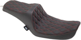 Drag Specialties Seats Seat Pred Iii Dbldia Red SEATS-FOR HARLEY DYNAGLIDE Drag Specialties
