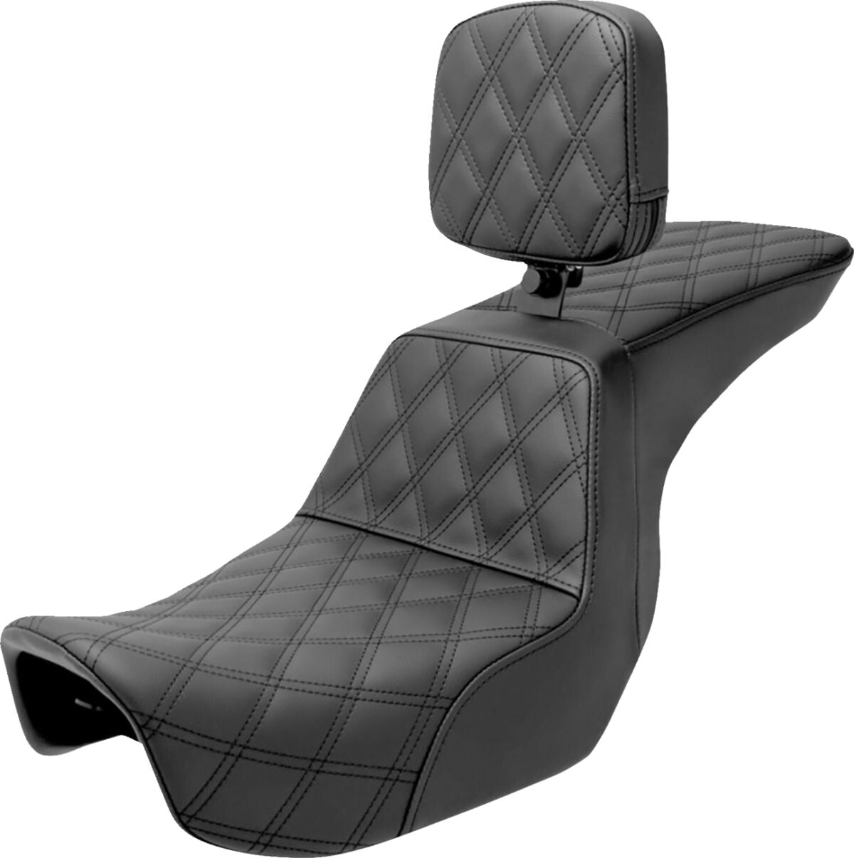 Tour Step Up With Driver's Backrest Full LS Seat - 06-17 Dyna Seat Saddlemen Default Title