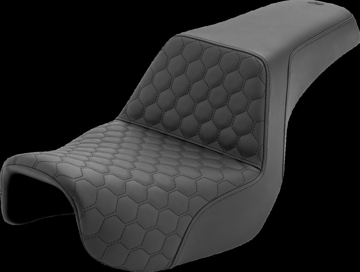 Saddlemen Step Up HC Seat, Black Stitch - 06-17 Dyna Seat Saddlemen