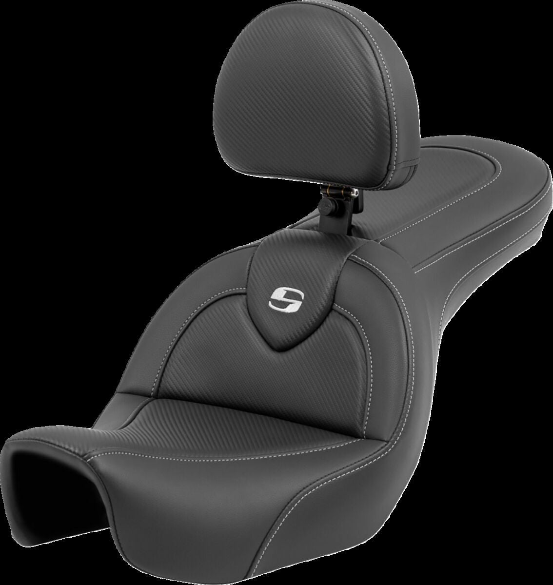 Saddlemen Roadsofa CF With Driver's Backrest Seat - 06-17 Dyna Seat Saddlemen