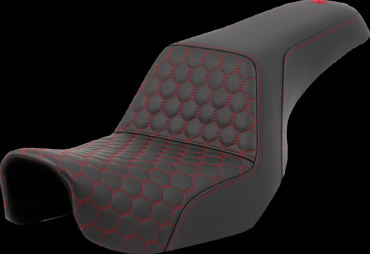Saddlemen Step Up HC Seat, Red Stitch - 06-17 Dyna Seat Saddlemen