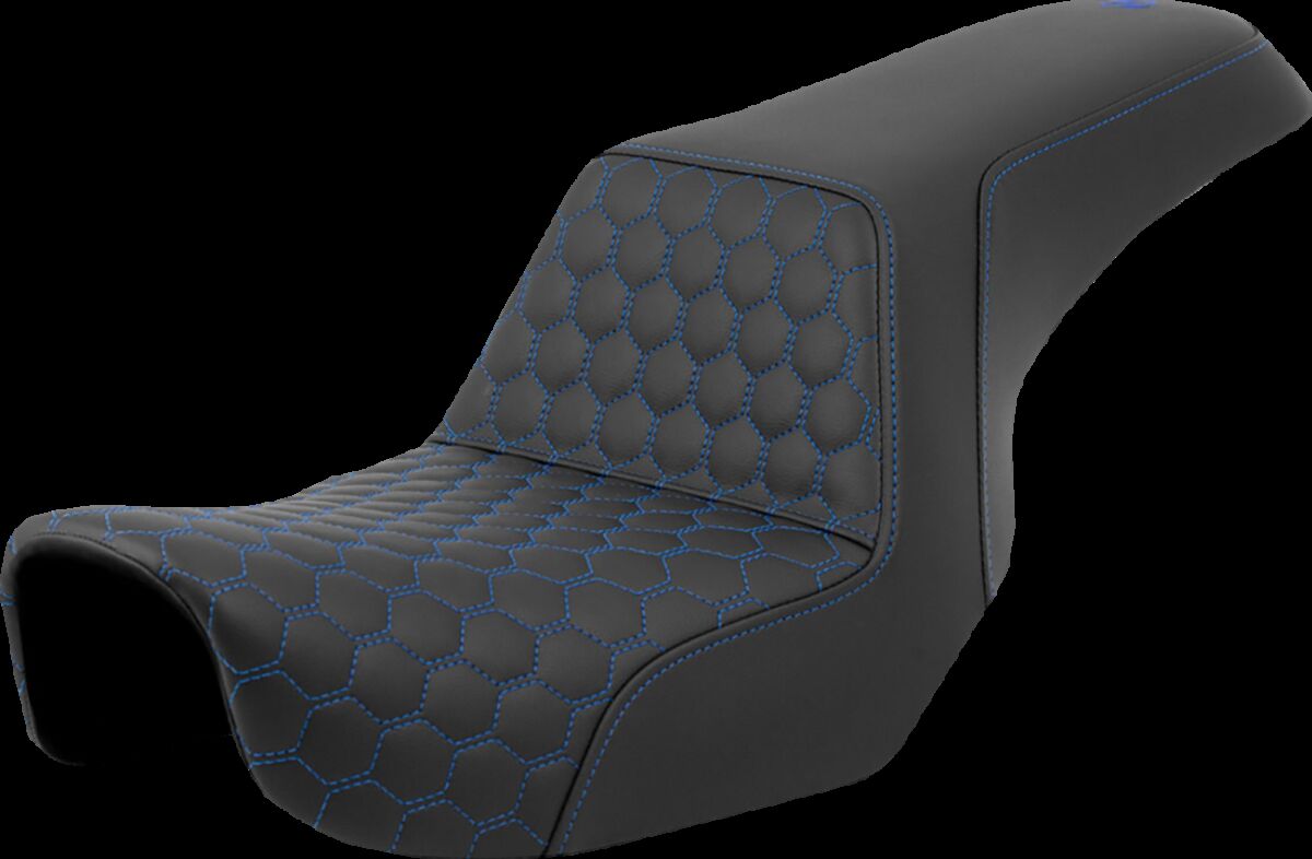 Saddlemen Step Up HC Seat, Blue Stitch - 06-17 Dyna Seat Saddlemen