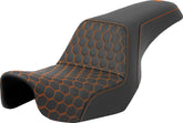 Saddlemen Step Up HC Seat, Orange Stitch - 06-17 Dyna Seat Saddlemen