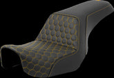 Saddlemen Step Up HC Seat, Gold Stitch - 06-17 Dyna Seat Saddlemen