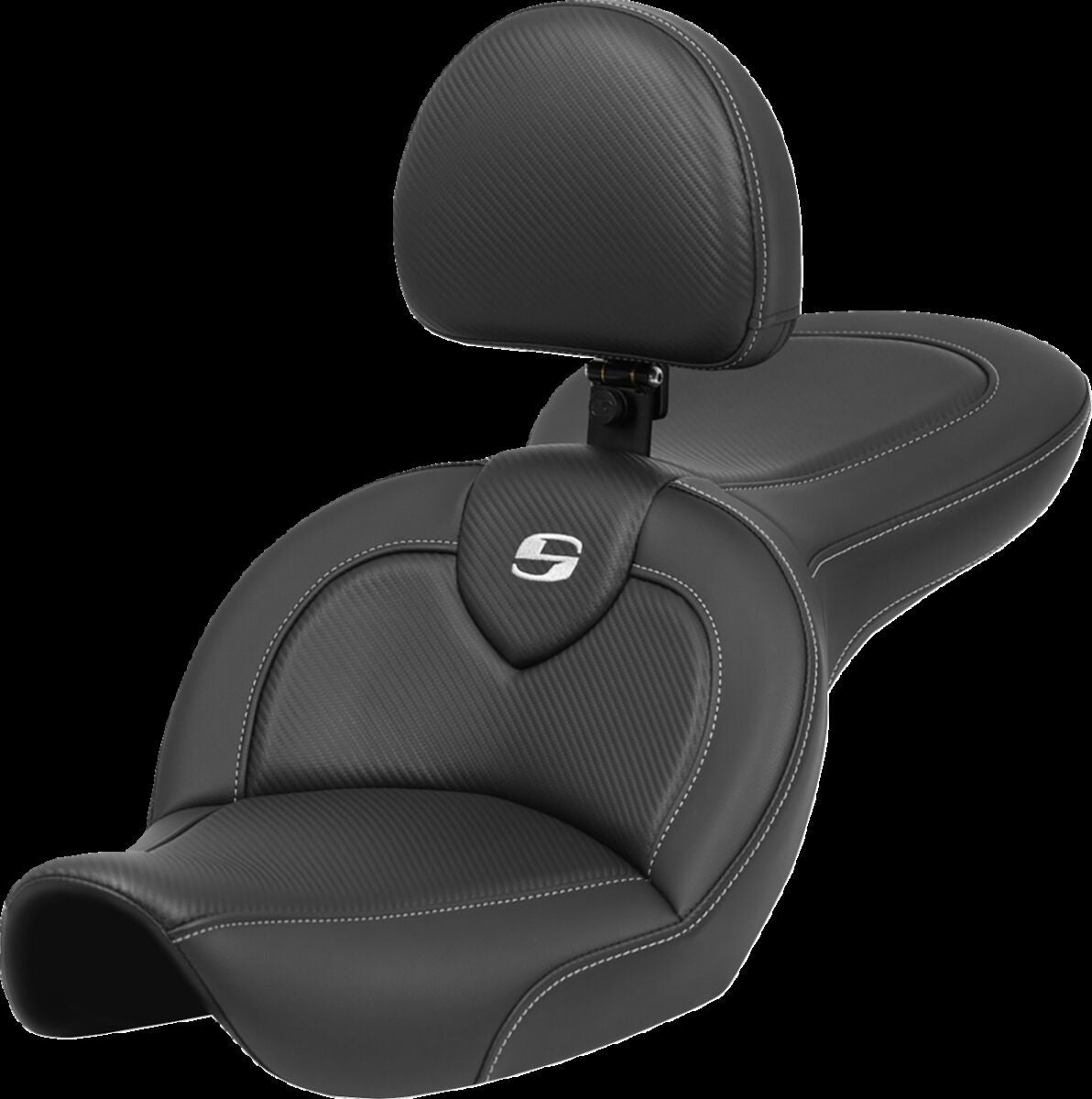 Saddlemen Seat Roadsofa Cf W/Backrest SEATS-FOR HARLEY DYNAGLIDE Saddlemen