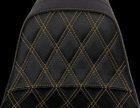 Saddlemen SDC Pro Series Performance Gripper Seat, Gold Stitch - 06-17 Dyna Seat Saddlemen