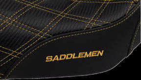Saddlemen SDC Pro Series Performance Gripper Seat, Gold Stitch - 06-17 Dyna Seat Saddlemen