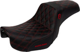 SDC Pro Series Performance Gripper Seat, Red Stitch - 06-17 Dyna Seat Saddlemen Default Title